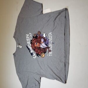 Juniors' Monster High Clawdeen Wolf "The Fashionista" Cropped Graphic Tee XL